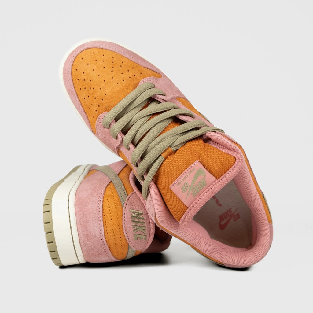 Nike SB - Dunk Low Pro Shoes - Red Stardust / Neutral Olive - Monarch Nike Flat Foot Shoes