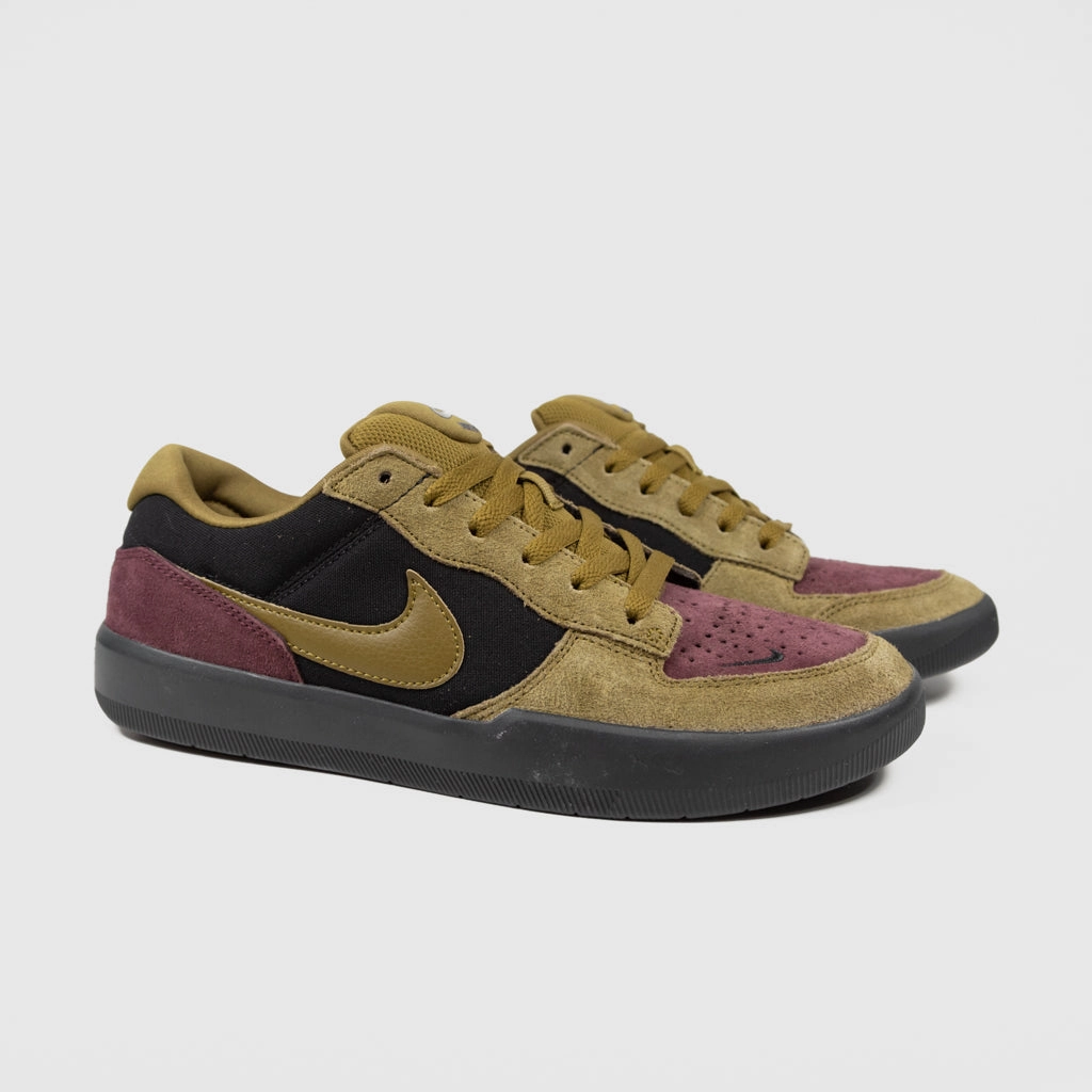 Nike SB - Force 58 Shoes - Black / Olive Flax Nike Shoes That Add Height