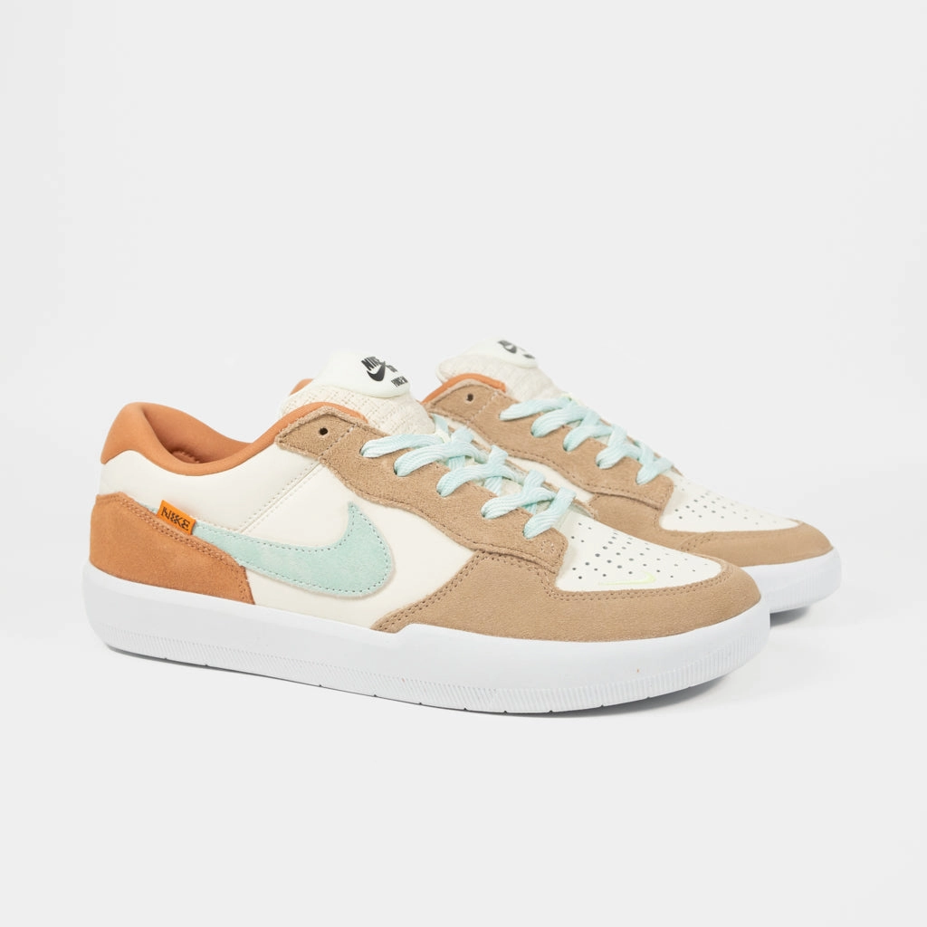 Nike SB - Force 58 Shoes - Pale Ivory / Jade Ice / White Hemp Nike Customizable Shoes