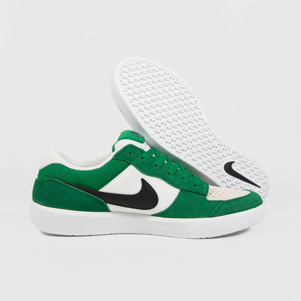 Nike SB - Force 58 Shoes - Pine Green / Black / White Nike Slide Shoes