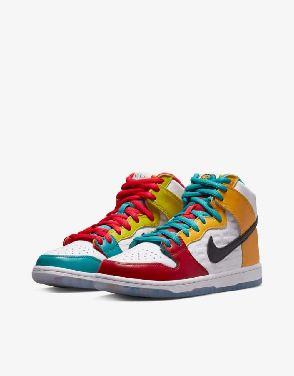 Nike SB 'froSkate' Dunk High Pro Skate Shoes - White/Metallic Gold-University Red Ucla Nike Shoes