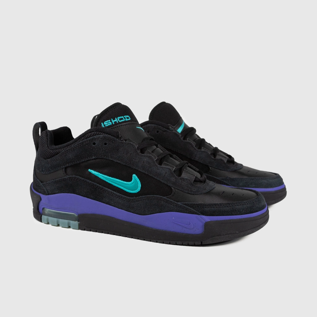Nike Shox Basketball Shoes Nike SB - Ishod Wair Air Max Shoes - Black / Dusty Cactus - Black - Persian Violet