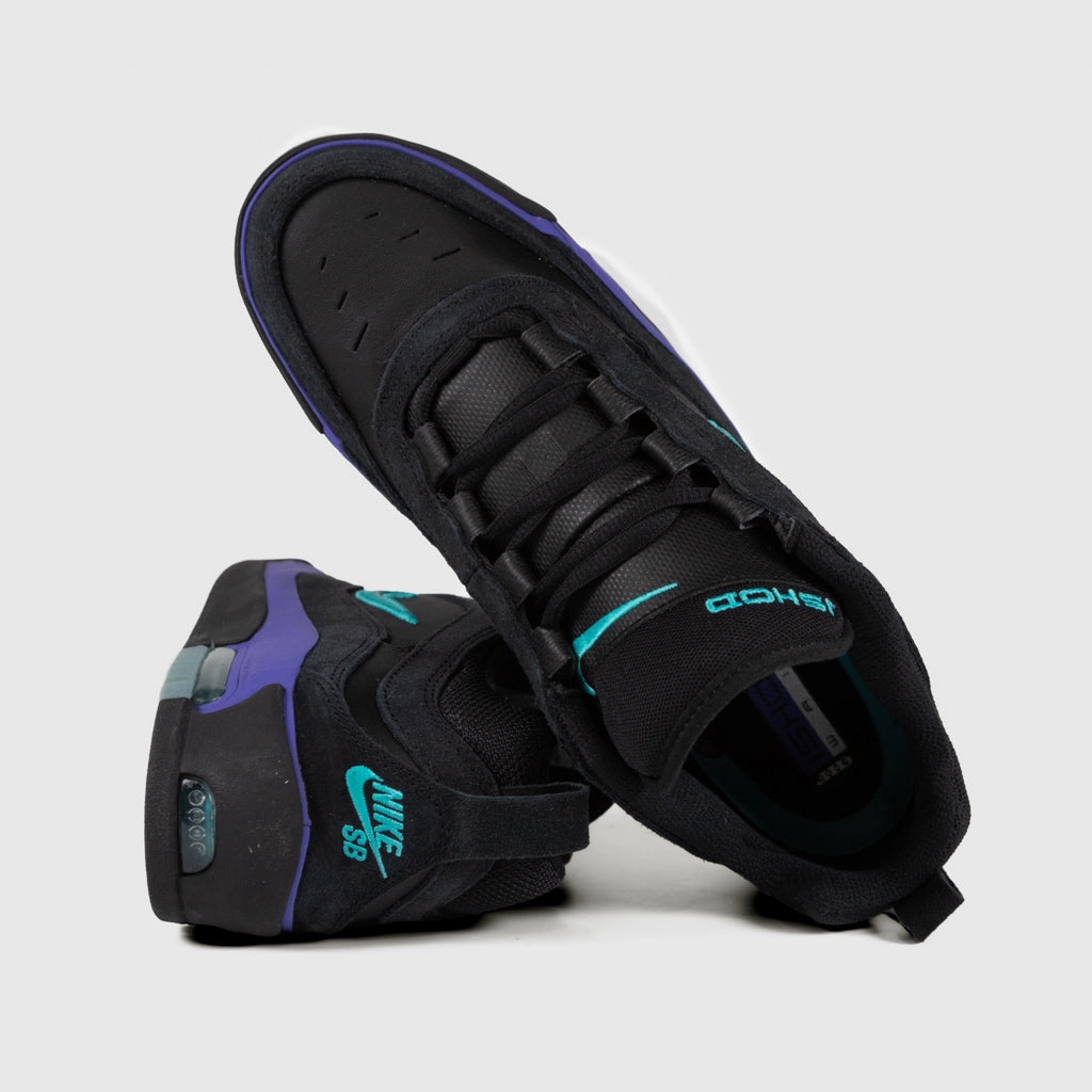 Nike SB - Ishod Wair Air Max Shoes - Black / Dusty Cactus - Black - Persian Violet Gray Nike Shoes