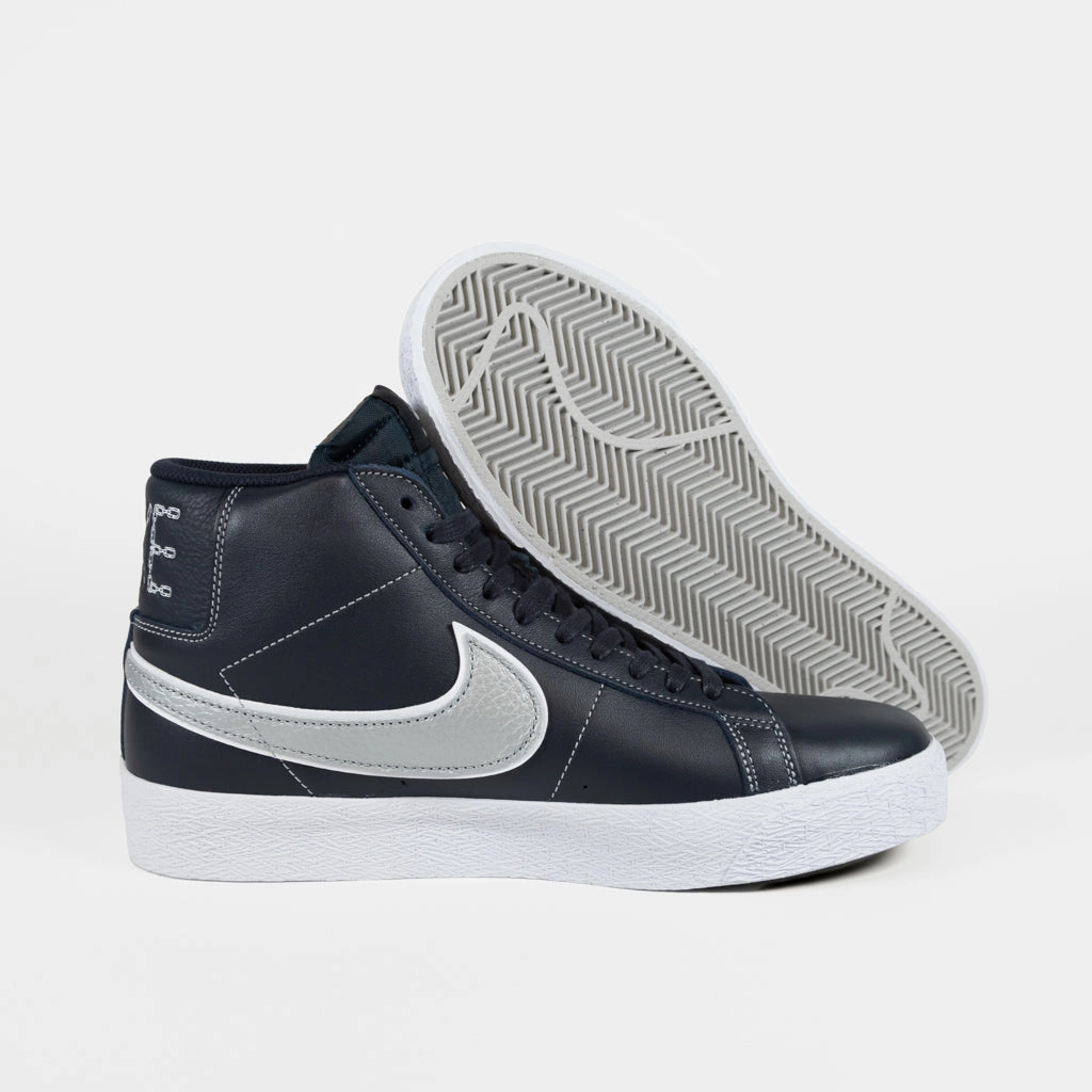 Nike Wide Fit Shoes Nike SB - Mason Silva Blazer Mid Shoes - Blackened Blue / Wolf Grey