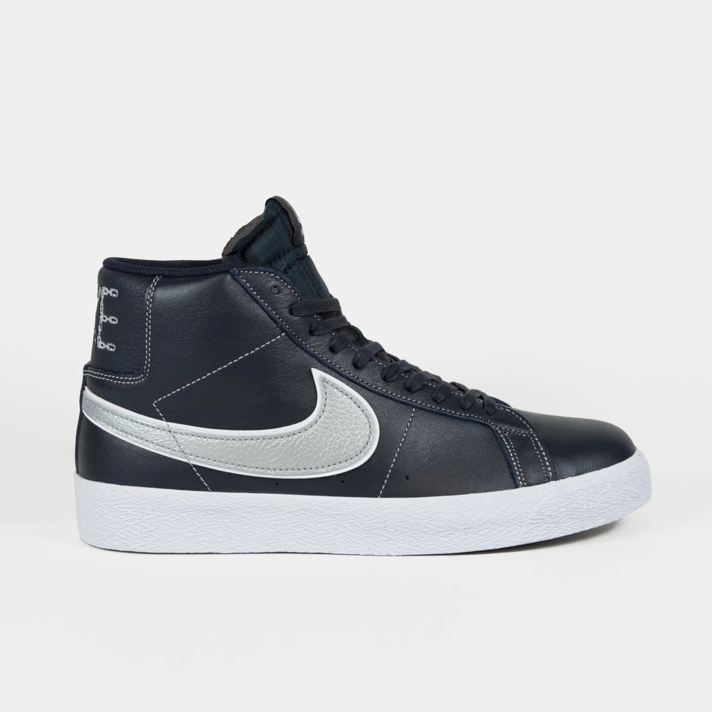Comfortable Walking Nike Shoes Nike SB - Mason Silva Blazer Mid Shoes - Blackened Blue / Wolf Grey