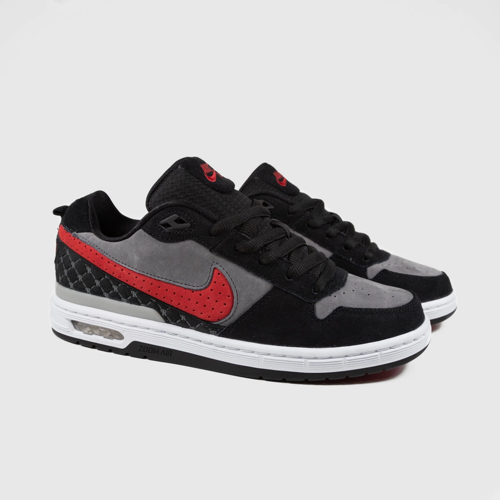 Nike Cycling Shoes Mark Cavendish Nike SB - P-Rod 1 Paul Rodriguez Shoes - Black / Varsity Red - Flint Grey
