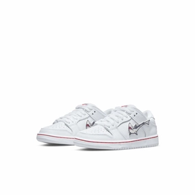 Nike SB - (PS - Youth) Dunk Low Pro Shoes - White / Cool Grey / White Nike Running Shoe Sizing