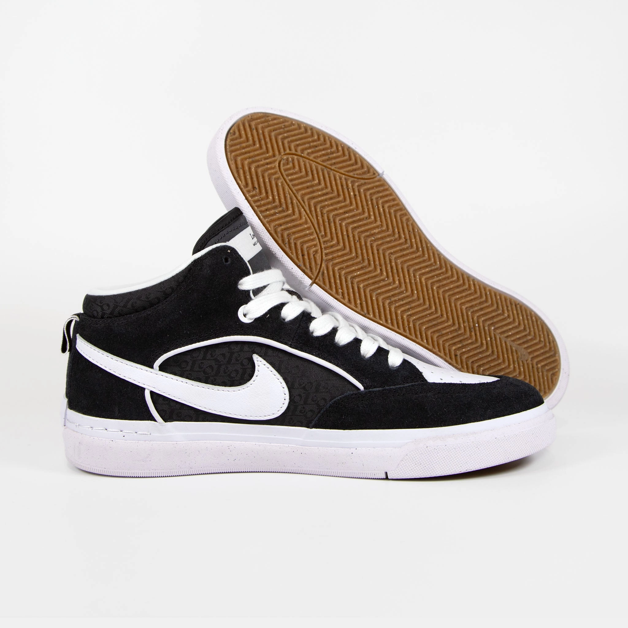 Nike SB - React Leo Baker Shoes - Black / White - Black - Gum Light Brown Men's Bo Jackson Nike Shoes