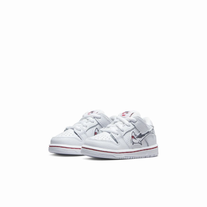 Oklahoma State Nike Shoes Nike SB - (TD - Toddler) Dunk Low Pro Shoes - White / Cool Grey / White