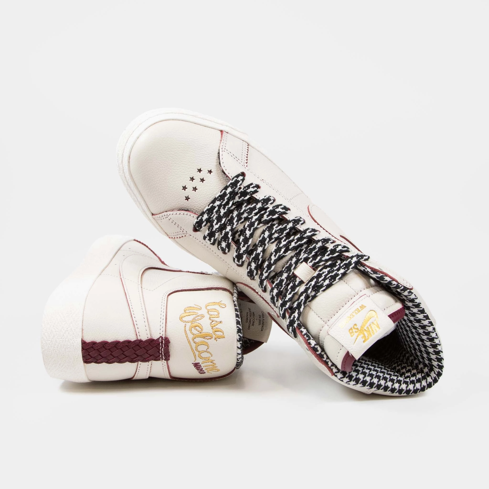 Skateboarding Nike Shoes Nike SB - Welcome Madrid Blazer Mid Shoes - Sail / Dark Beetroot / White