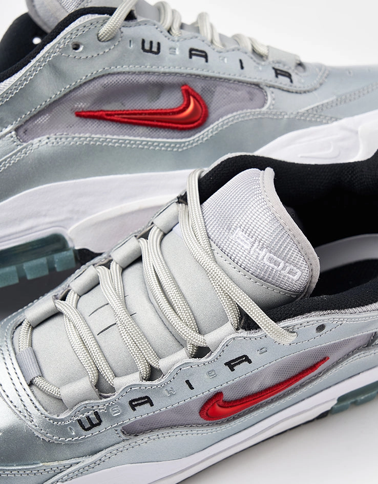 Nike Shoes Ad Nike SB Air Max Ishod Premium Skate Shoes - Metallic Silver/Varsity Red