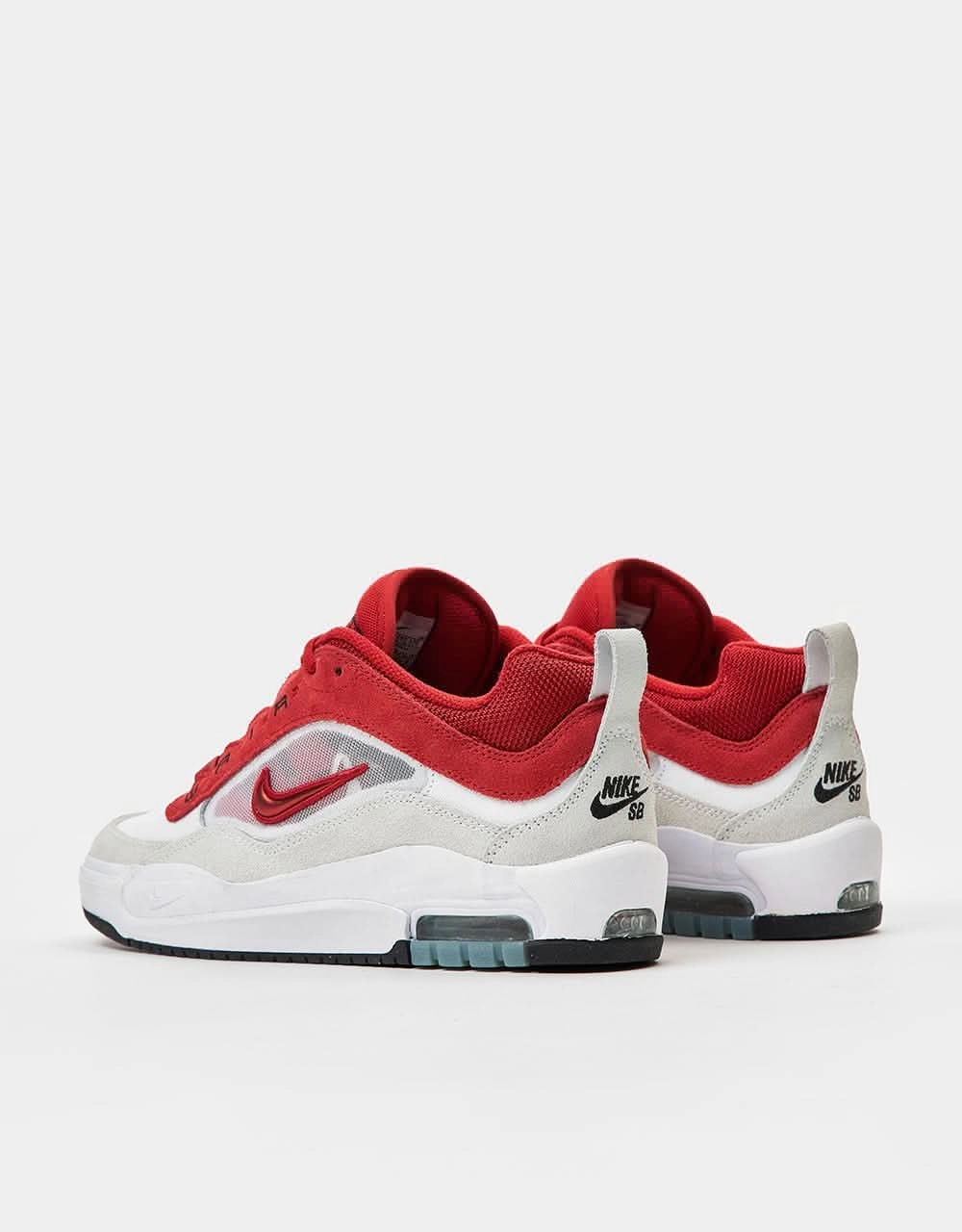 Nike SB Air Max Ishod Skate Shoes - White/Varsity Red-Summit White-Varsity Red-Black Giannis Nike Shoe