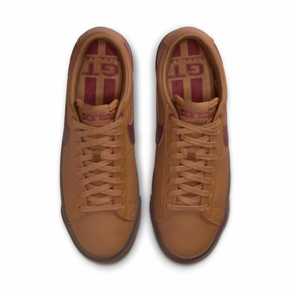 Nike Dunk Low Retro Premium Shoes Nike SB Blazer Low PRO GT Light British Tan - Dark Team Red