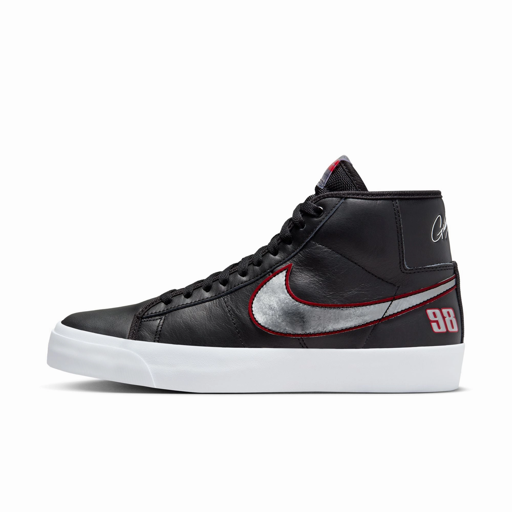 Nike SB Blazer Mid Pro GT-Black/Metallic Silver Nike Patrick Ewing Shoes