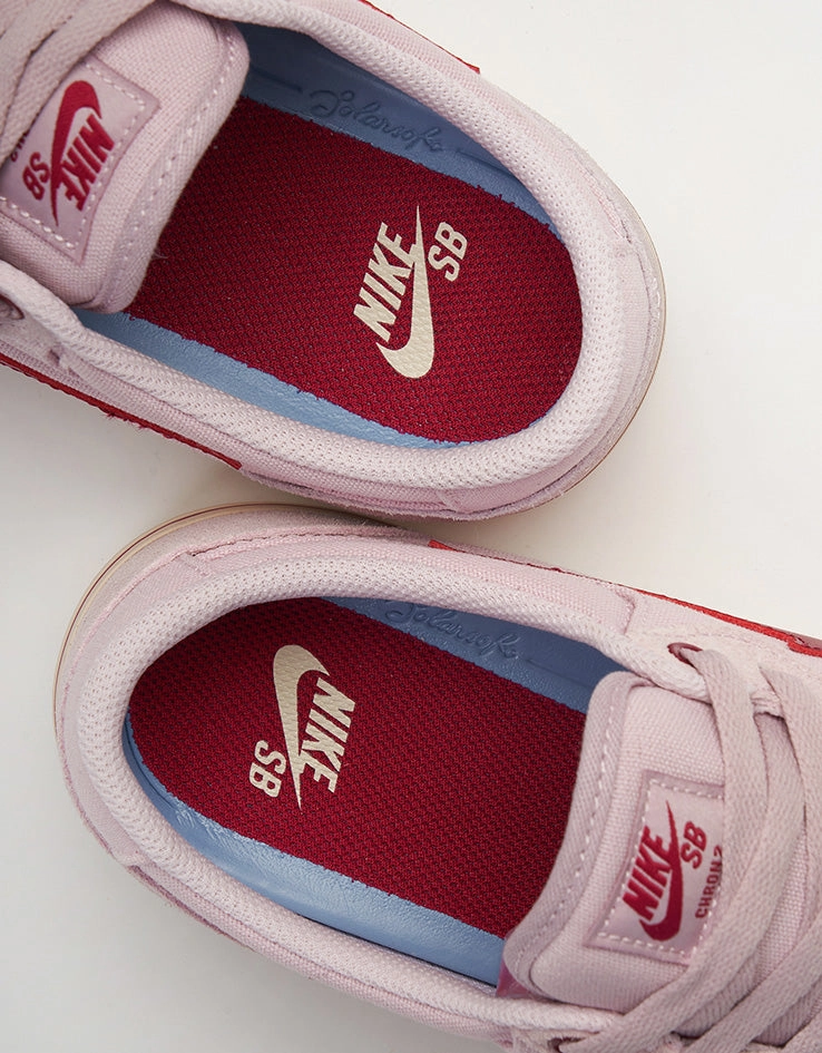 Nike Air Vapormax Plus Running Shoes Nike SB Chron 2 Skate Shoes - Pink Foam/Noble Red-Pearl White