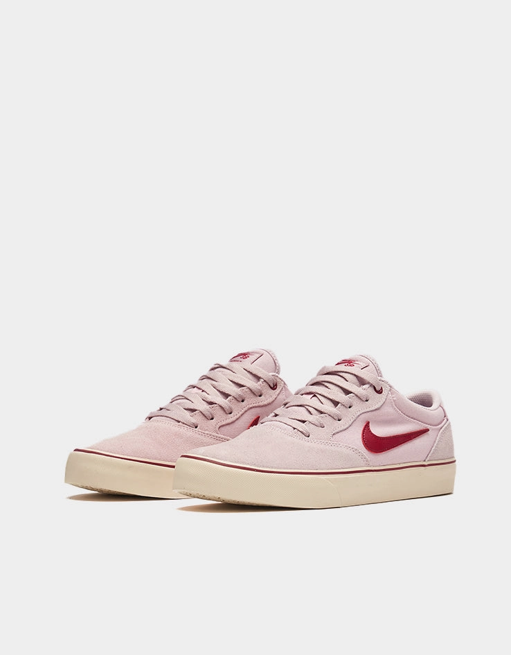 Nike SB Chron 2 Skate Shoes - Pink Foam/Noble Red-Pearl White Nike React Road Running Shoes