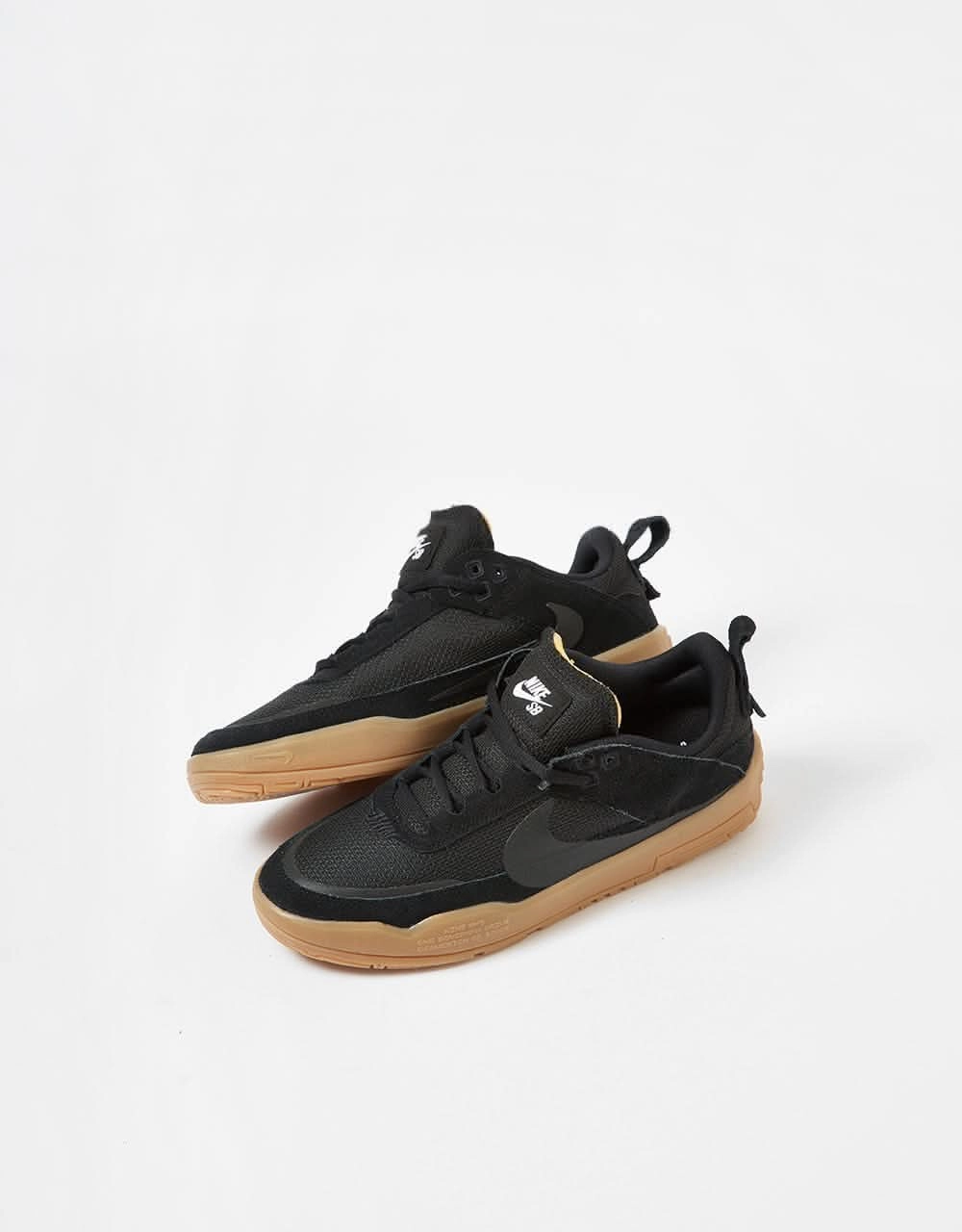 Nike SB Day One GS Kids Skate Shoes - Black/Black-Gum Lt Brown-White Nike Xc Shoes