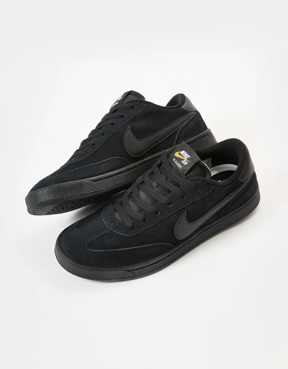 Nike SB FC Classic Skate Shoes - Black/Black-Black-Vivid Orange Nike Shoe Size Chart