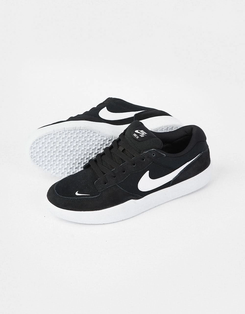 Asos Shoes Nike Nike SB Force 58 Skate Shoes - Black/White-Black