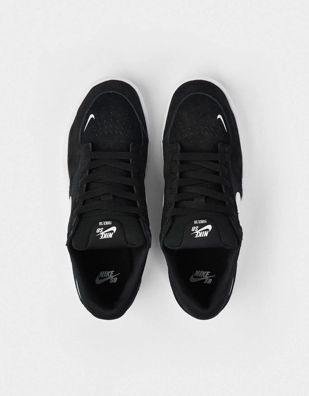 Nike SB Force 58 Skate Shoes - Black/White-Black Nike American Football Shoes