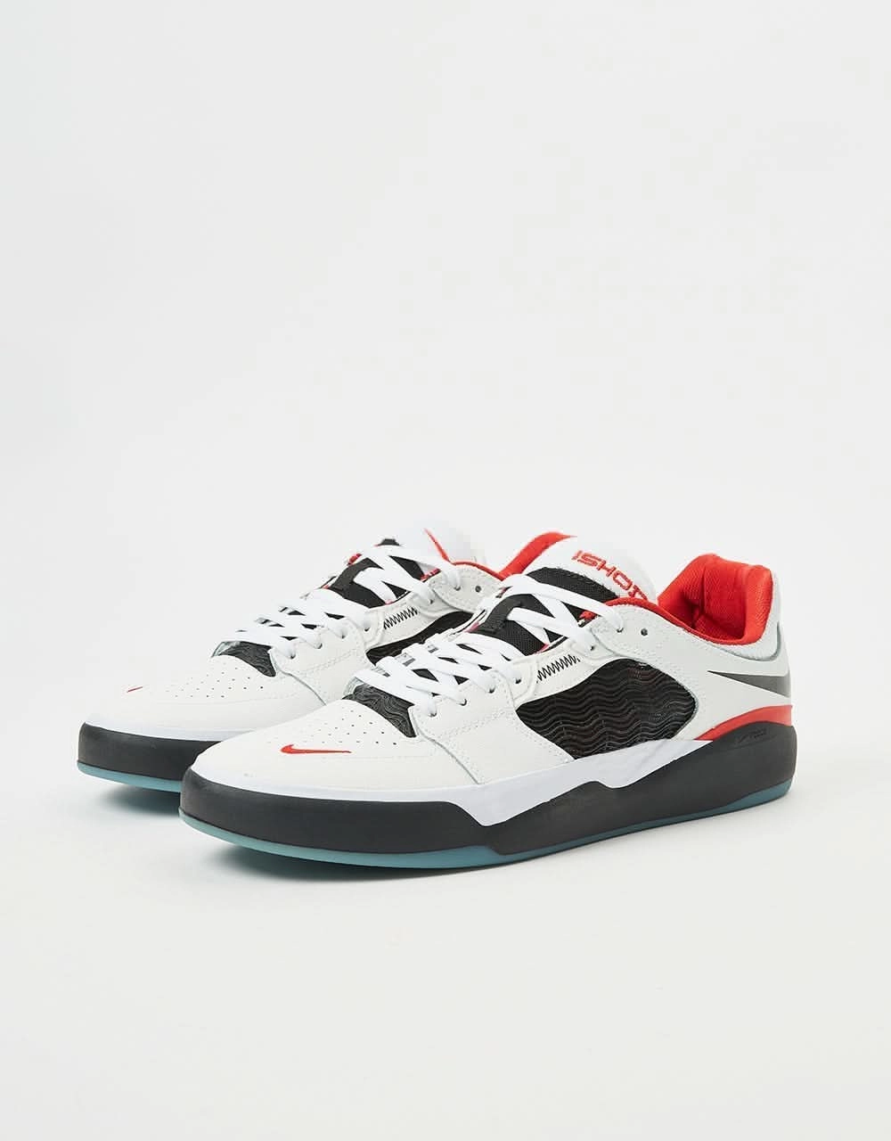 Nike SB Ishod Premium Skate Shoes - White/Black-University Red-Black Nike Sideline Cheer Shoe