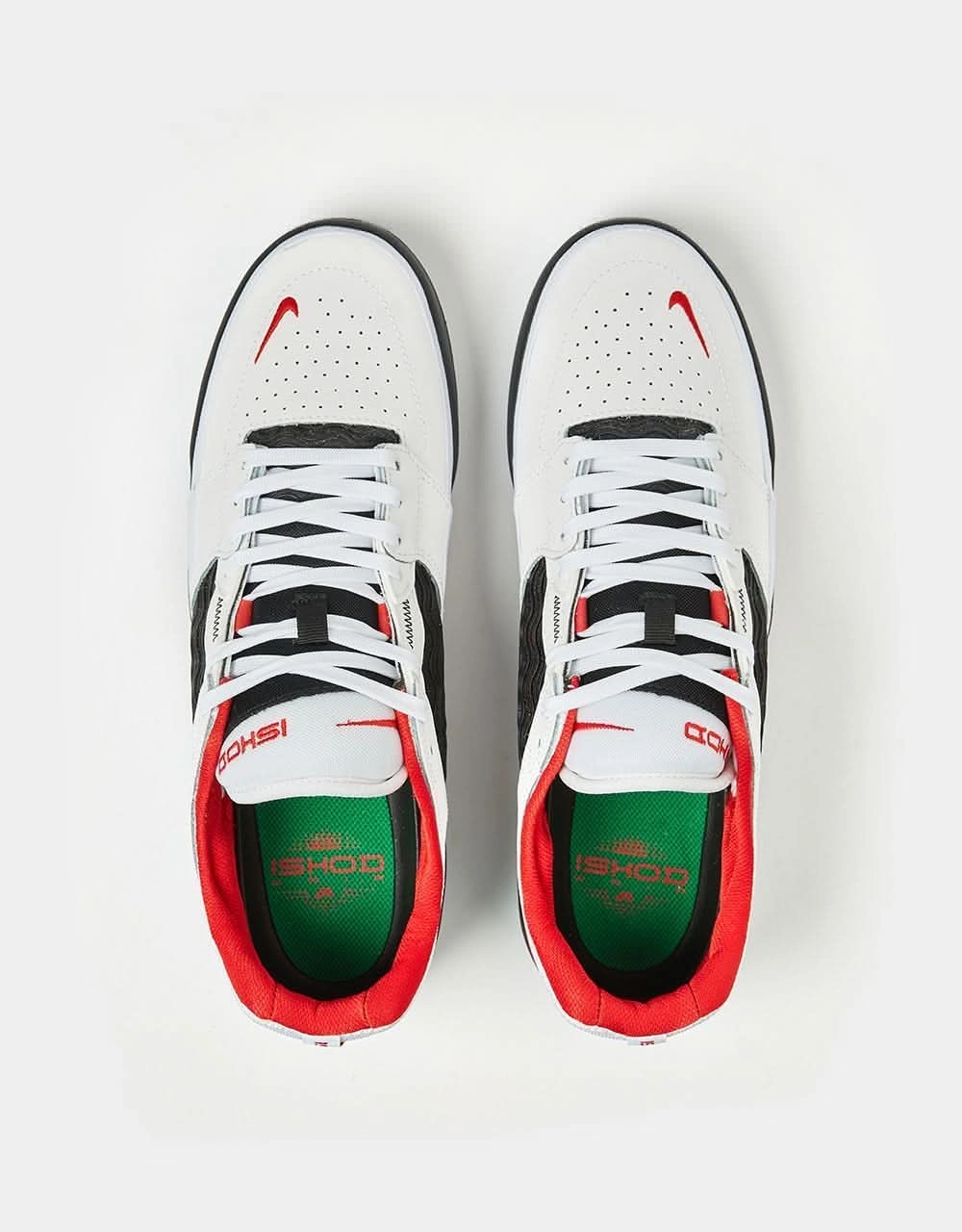 Nike SB Ishod Premium Skate Shoes - White/Black-University Red-Black Nike Sale Near Me