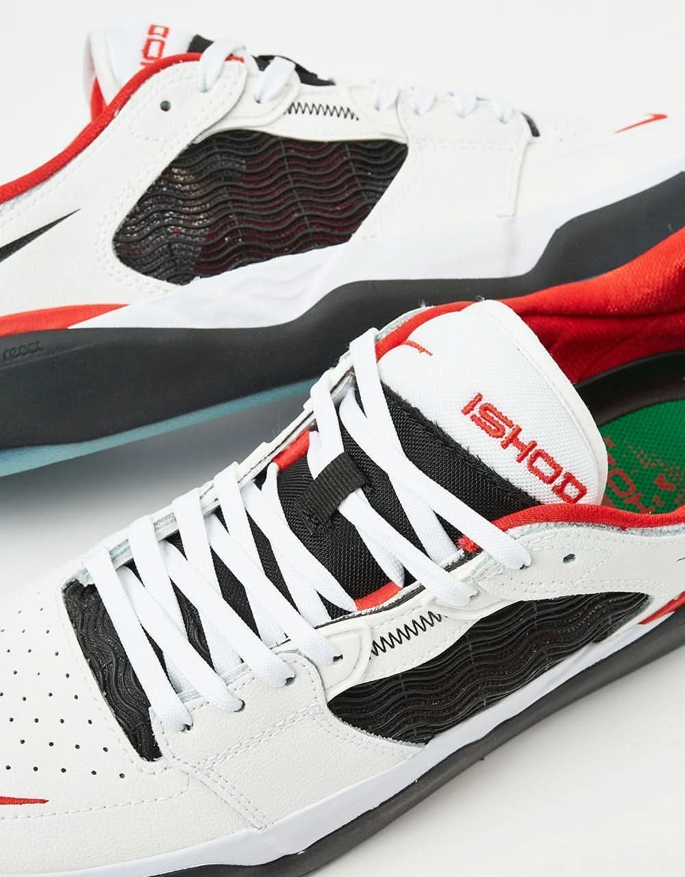Nike SB Ishod Premium Skate Shoes - White/Black-University Red-Black Nike Shoes Ankle High