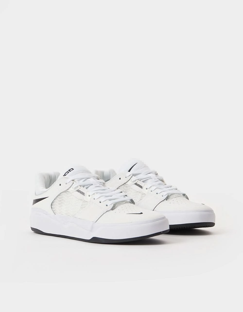 Custom Nike Huarache Shoes Nike SB Ishod Premium Skate Shoes - White/Black-White-Black