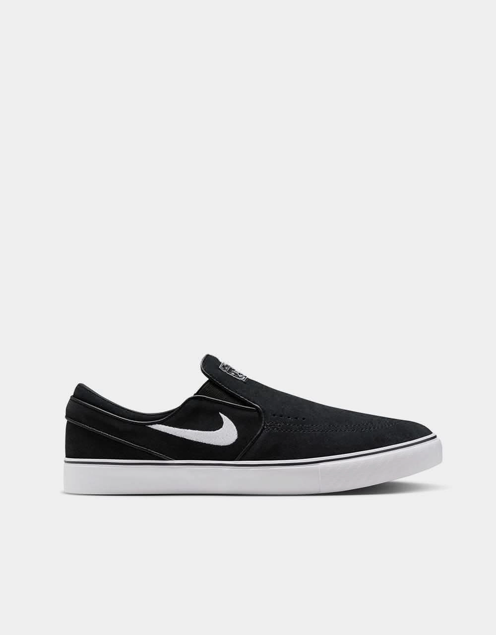 Oklahoma State Nike Shoes Nike SB Janoski  Slip Skate Shoes - Black/White-Black-Black-White