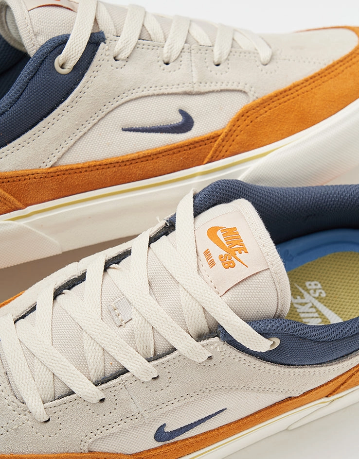 Nike SB Malor Skate Shoes - Lt Orewood Brn/Thunder Blue-Monarch-Sail Mini Nike Shoes