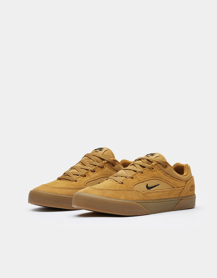 Nike SB Malor TE Skate Shoes - Wheat/Black-Wheat-Gum Light Brown Multicolor Nike Shoes