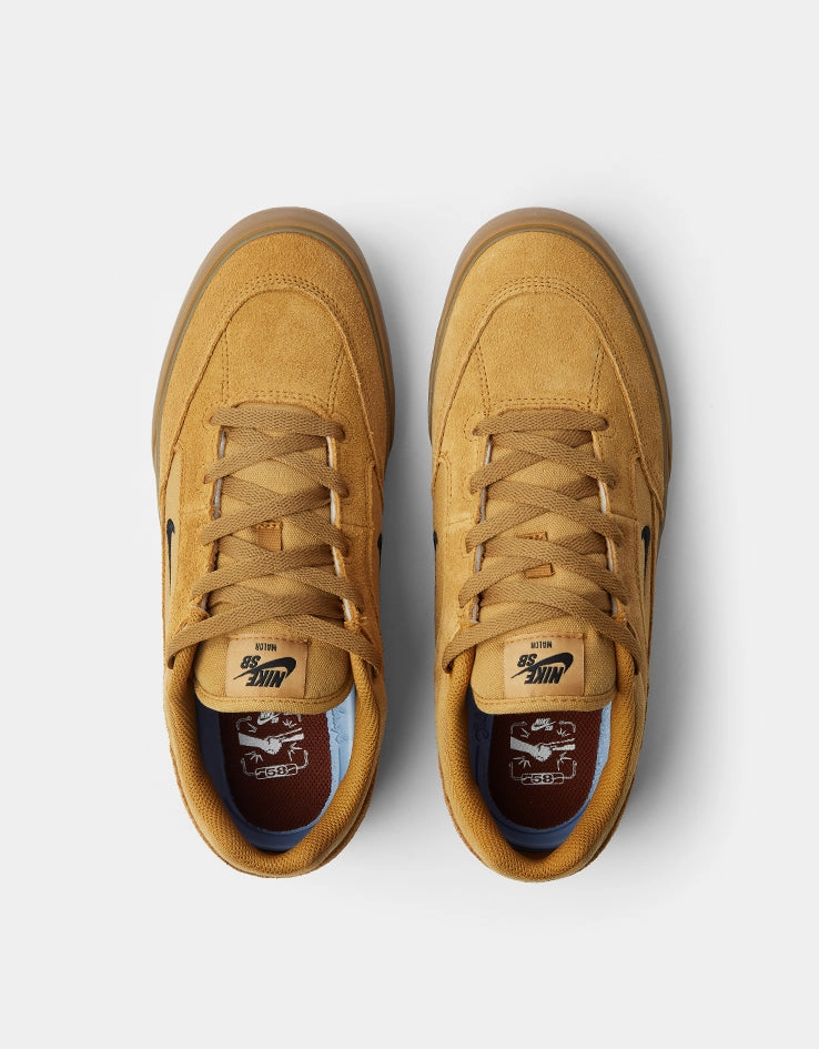 Nike SB Malor TE Skate Shoes - Wheat/Black-Wheat-Gum Light Brown Zoomx Nike Shoes