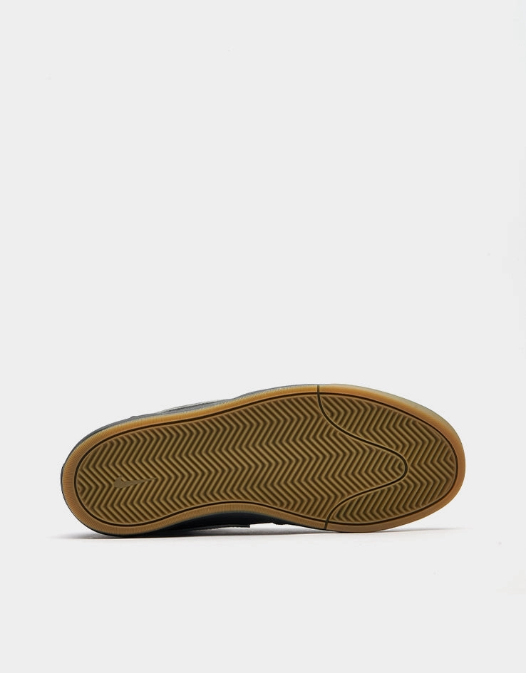 Nike SB React Leo Skate Shoes - Black/White-Black-Gum Light Brown The New Nike Shoes