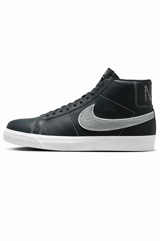 Splatter Paint Nike Shoes Nike SB x Mason Silva Zoom Blazer Mid-Blackened Blue/Wolf Grey