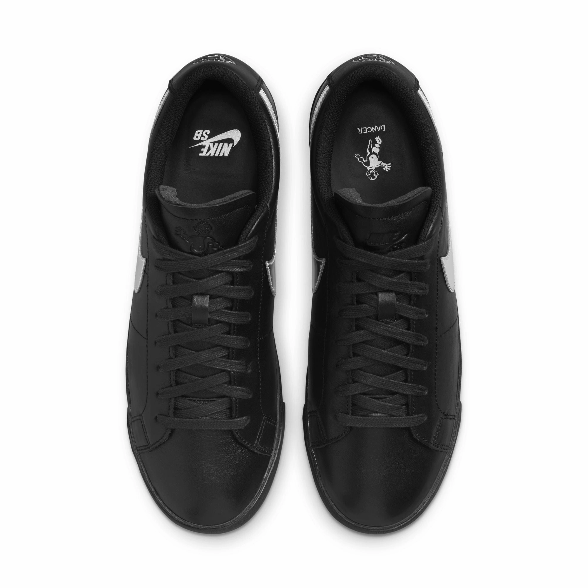 Nike SB Zoom Blazer Low x Dancer Skateboards-Black/Metallic Silver Nike Acg Running Shoes