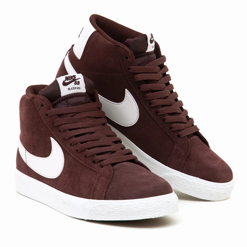 Velvet Shoes Nike Nike SB Zoom Blazer Mid Shoes - Burgundy Crush/Summit White