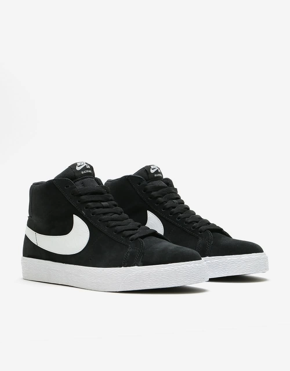 Create Your Nike Shoes Nike SB Zoom Blazer Mid Skate Shoes - Black/White-White-White