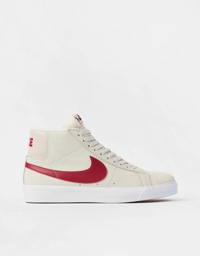 Best Nike Basketball Shoes Of All Time Nike SB Zoom Blazer Mid Skate Shoes - Pale Ivory/Noble Red-Silt Red-White