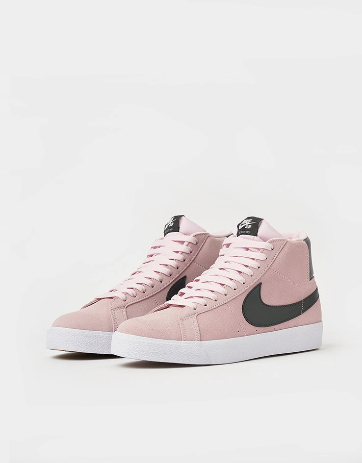 Nike SB Zoom Blazer Mid Skate Shoes - Pink Foam/Anthracite-White-Gum Yellow Nike Superrep Cycle Shoes