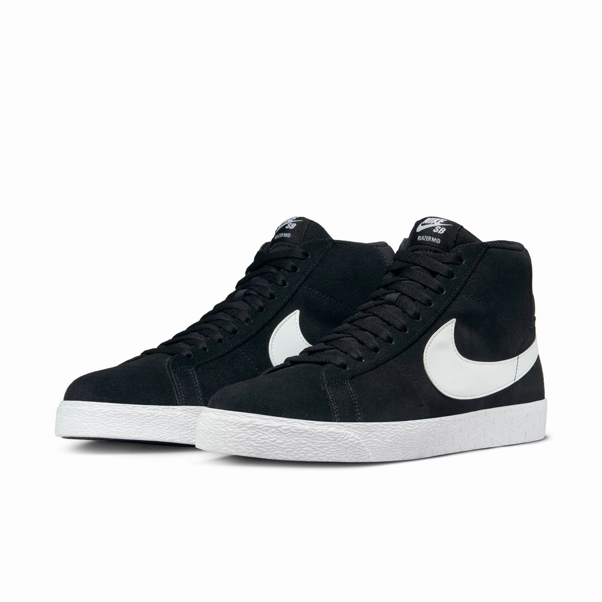 Nike SB Zoom Blazer Mid Skate Shoes-Black/White-White Nike Volleyball Shoes Hyperace