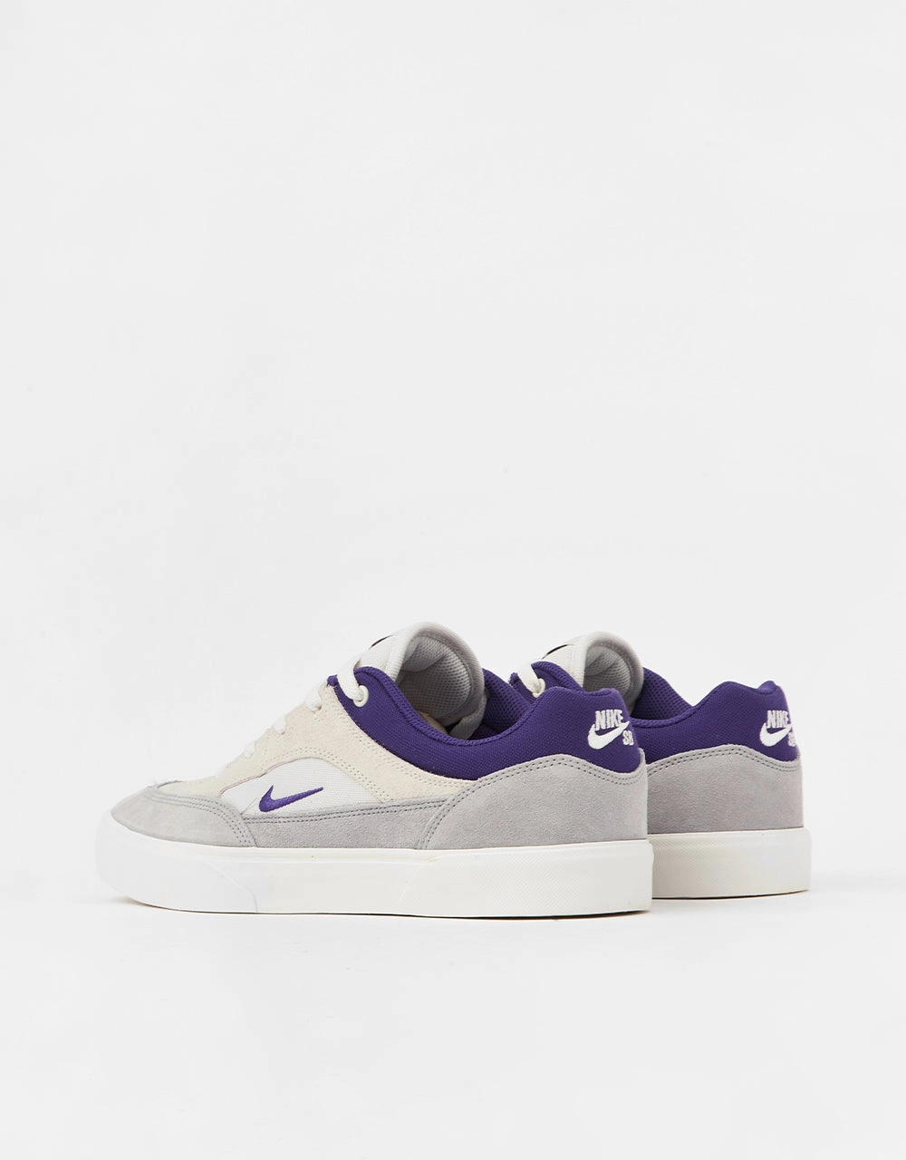 Nike High Top Skate Shoes Nike SB Malor Skate Shoes - Platinum Tint/Court Purple-Wolf Grey