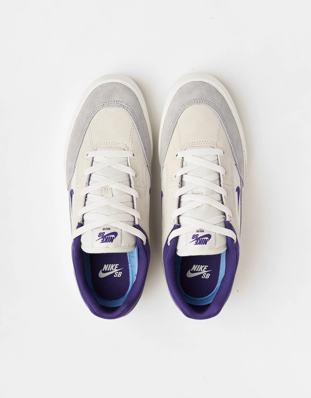 Cycling Nike Shoes Nike SB Malor Skate Shoes - Platinum Tint/Court Purple-Wolf Grey