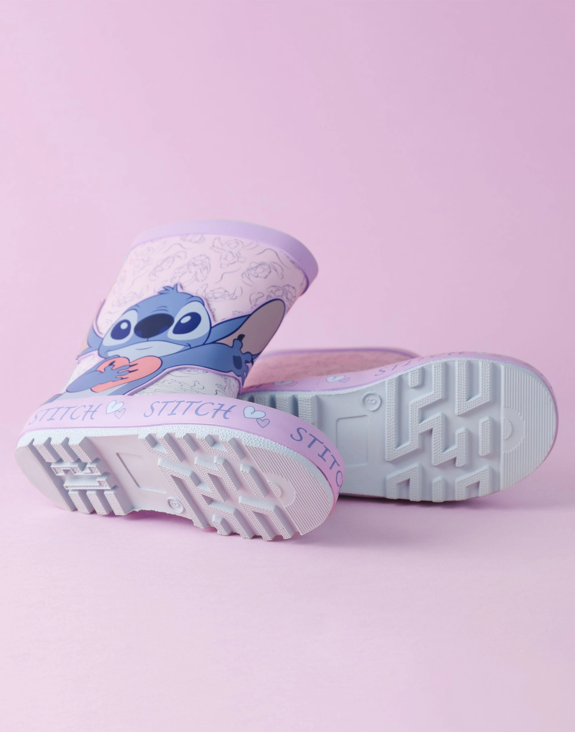 Puss In Boots Animated Movie Disney Lilo & Stitch Girls Purple Wellington Boots