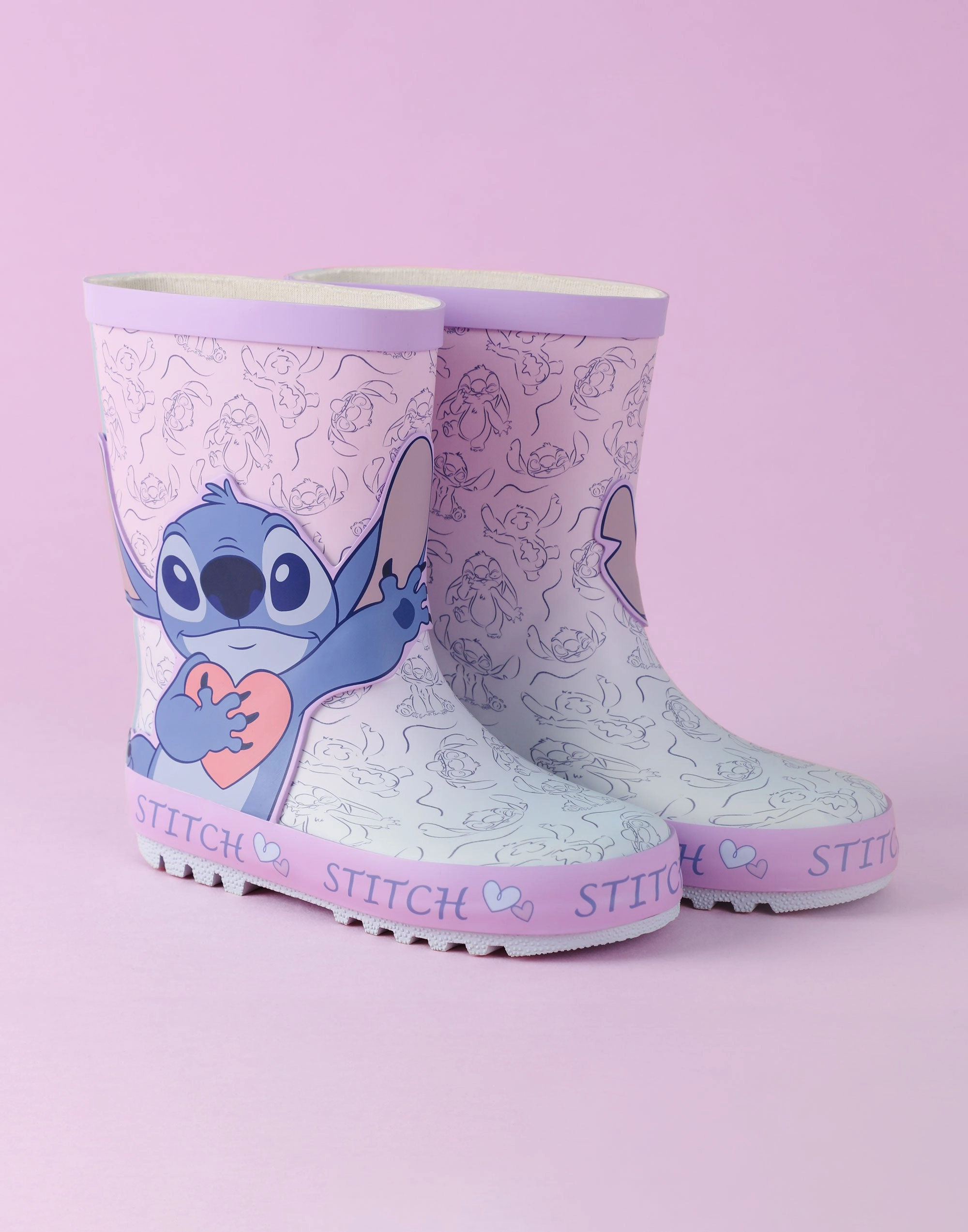 Lacrosse Snake Boots Disney Lilo & Stitch Girls Purple Wellington Boots