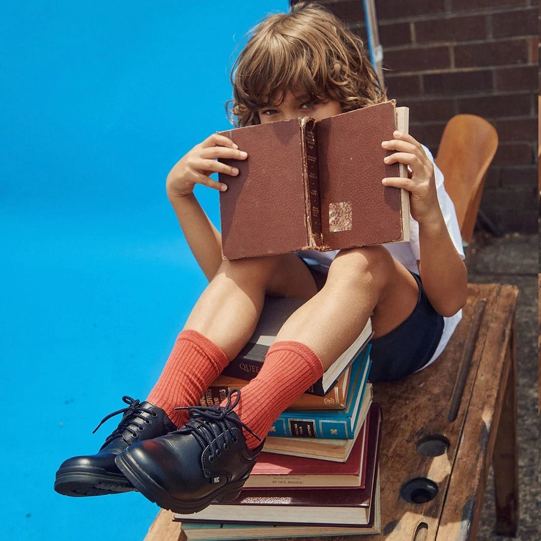 Jean Boots Roc Boots Junior Rigour Black Lace Leather School Shoes