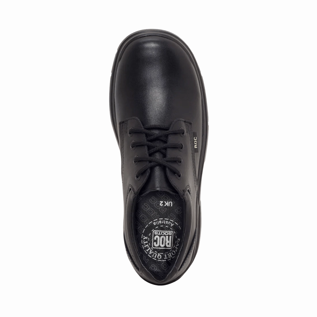 Top Hand Boots Roc Boots Junior Rigour Black Lace Leather School Shoes