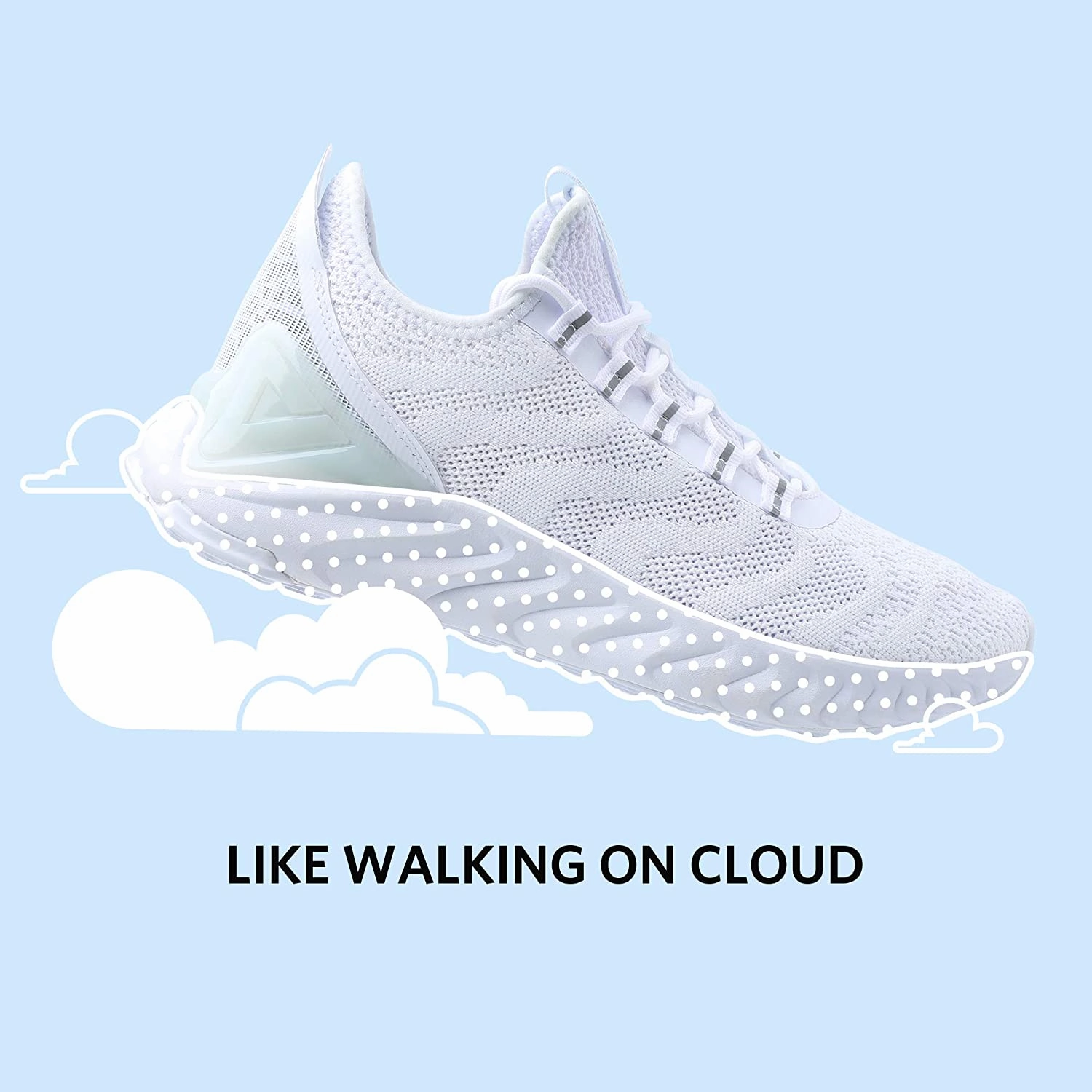 Prince Advantage Lite 3 Tennis Shoes PEAK TAICHI Running Shoes Men Adaptive Smart Cushioning Trainers King Series White