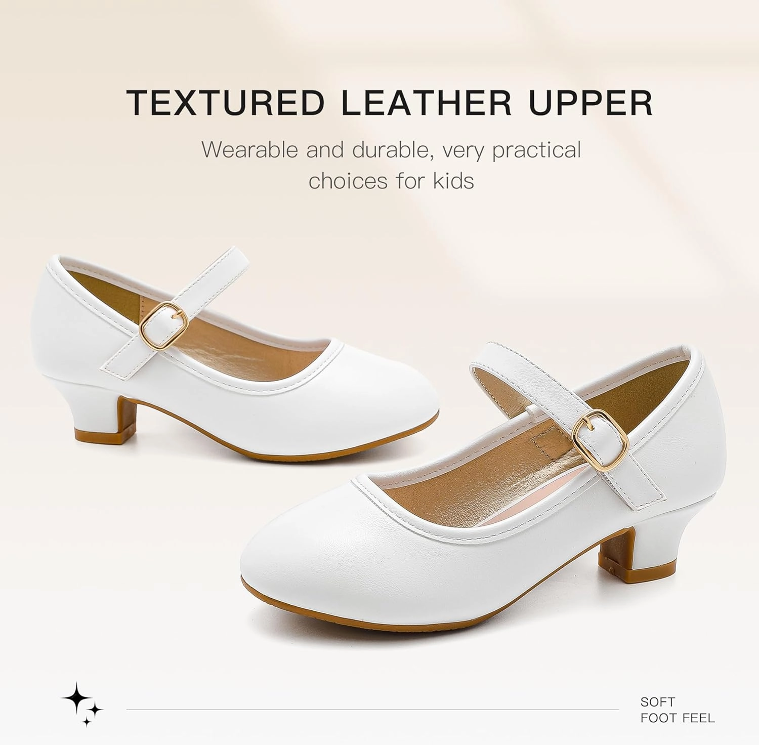 Dufannie Girls Dress Shoes Low Heel Princess Flats Mary Jane Flower Wedding Party Glitter Shoes for Kids Toddler Asics 80s Shoes