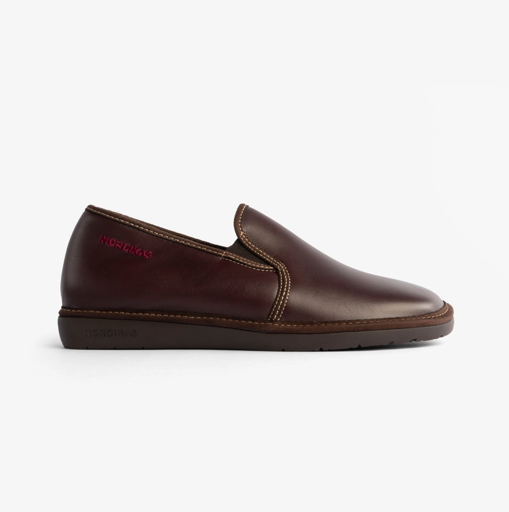 Cute Home Slippers Nordikas 663 DUBLIN Mens Full Slippers Burdeos Red