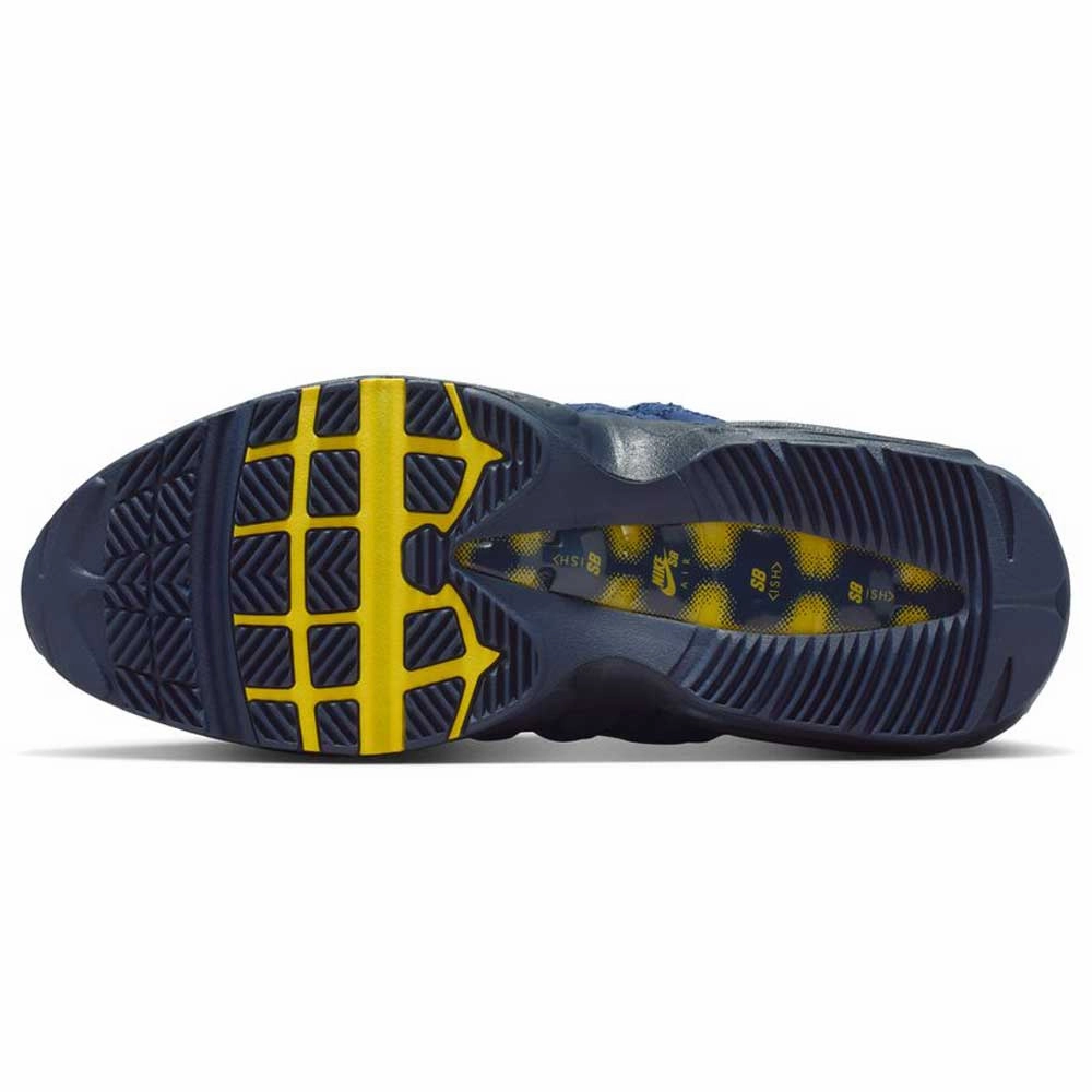 Obsidian Speed Yellow Midnight Navy Air Max 95 x Eric Koston Nike SB Skateboarding Shoes HQ8492400 Matching Nike Shoes